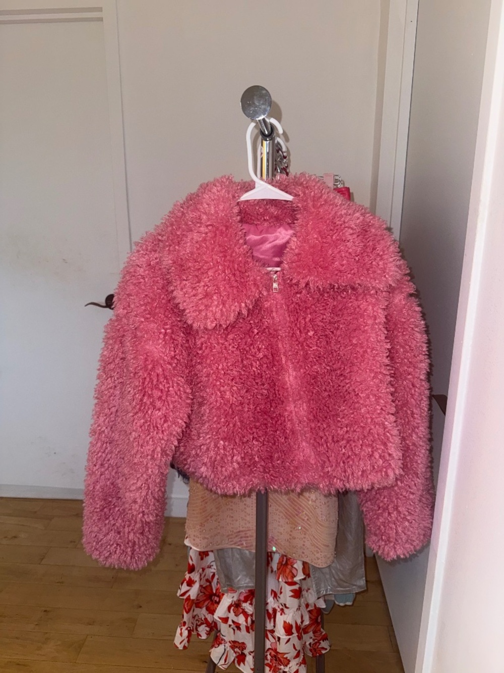 Pink Fur Coat